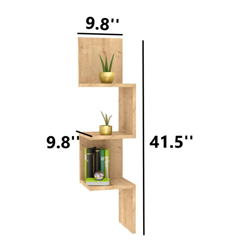 Viljami 3 Piece Free Form Corner Shelf