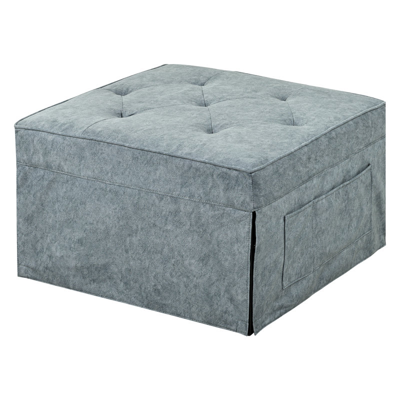 Multi-function Folding Ottoman Sofa Bed With Adjustable Backrest (Medium 36'' Width), Blue