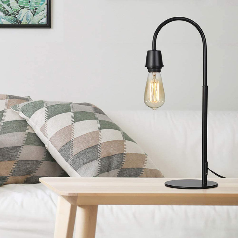 Lampe de chevet avec cage en métal