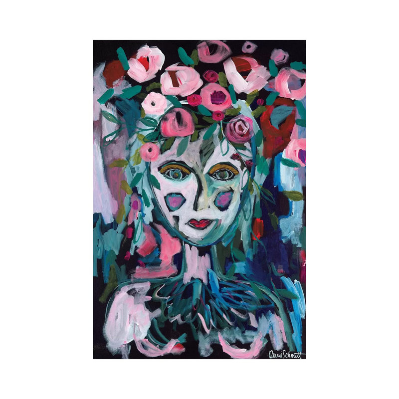 Rose Goddess by Carrie Schmitt - Wrapped Canvas Painting, 20.32 cm H x 30.48 cm W