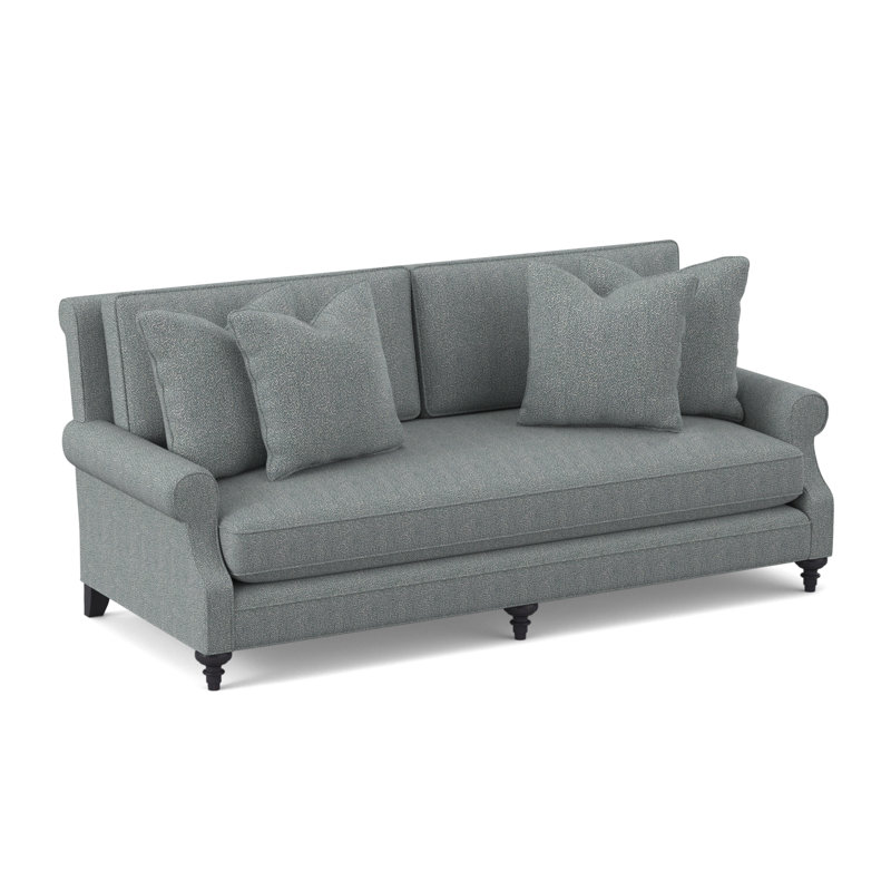 Canapé Sagamore, Ébène vintage, Mélange de polyester cyan maya