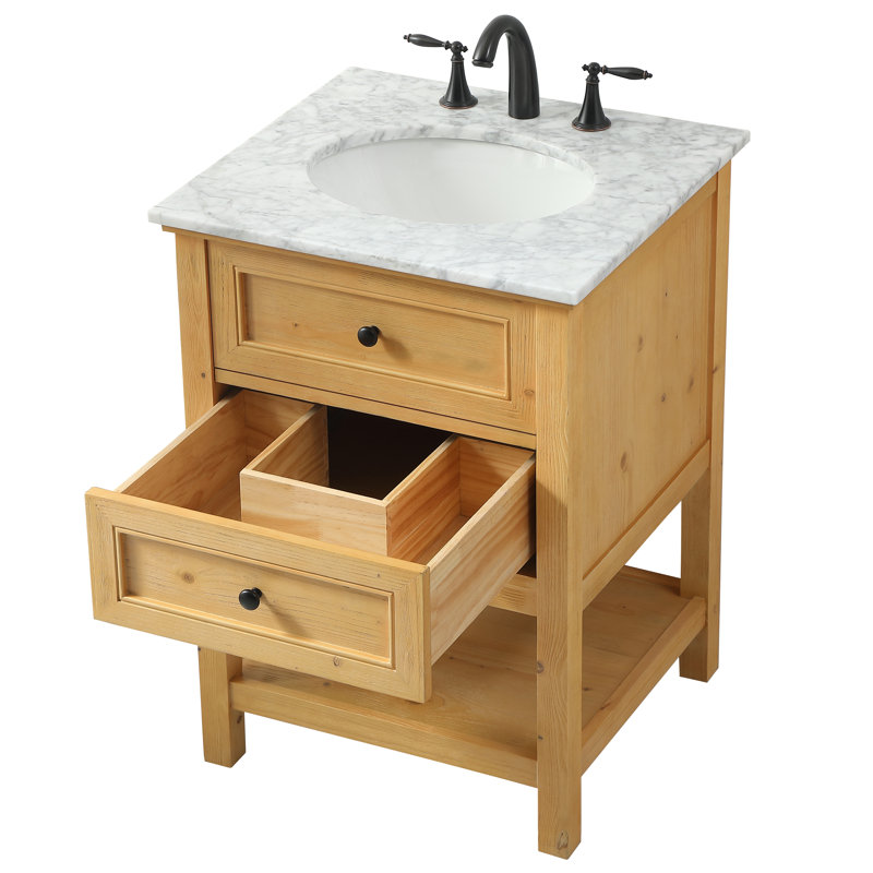 Ensemble de meuble-lavabo simple 24 po Bonsai, Naturel