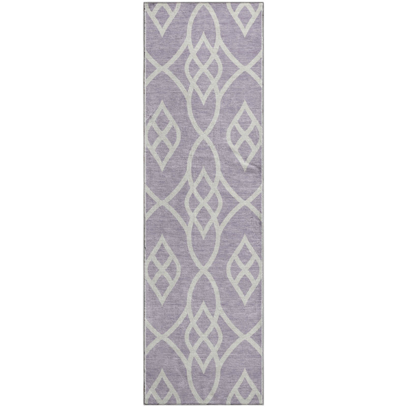 Premium Machine Washable Prisco Lavender Rug, Runner 2'3" x 7'6"