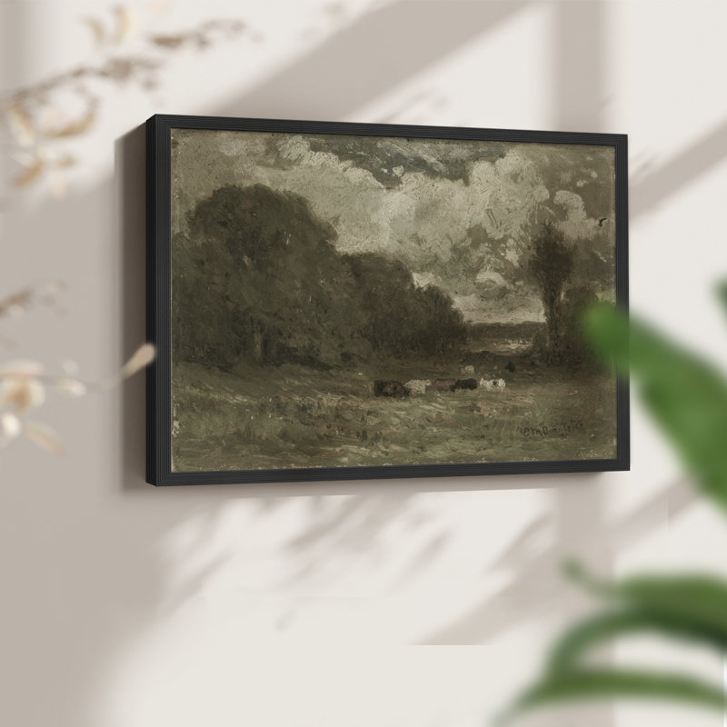 Paysages rétro-DCCXV III - impression encadrée - réaménageable, H 16 po x l 20 po, Noir