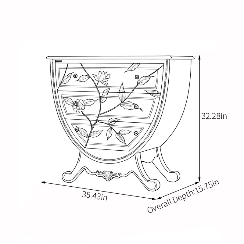 Commode décorative peinte de façon créative