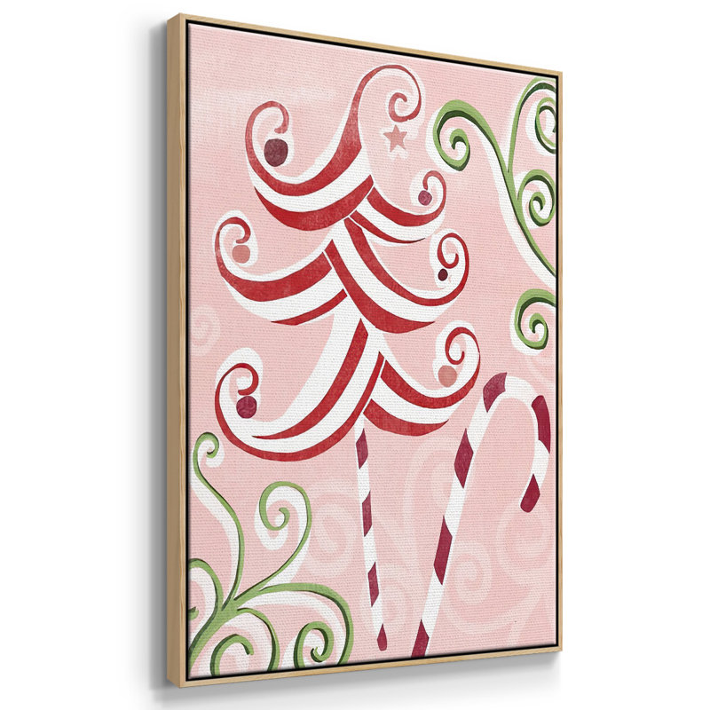 «Candy Cane Holiday I», reproduction sur toile, H 25 po x l 17 po x P 1,5 po, Naturel