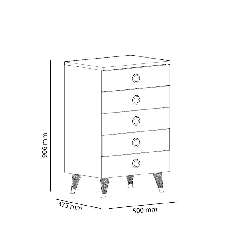 Commode 5 tiroirs O'Hanlon