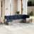 Latitude Run® 7 Piece Patio Sofa Set With Cushions Black Poly Rattan-1506577489