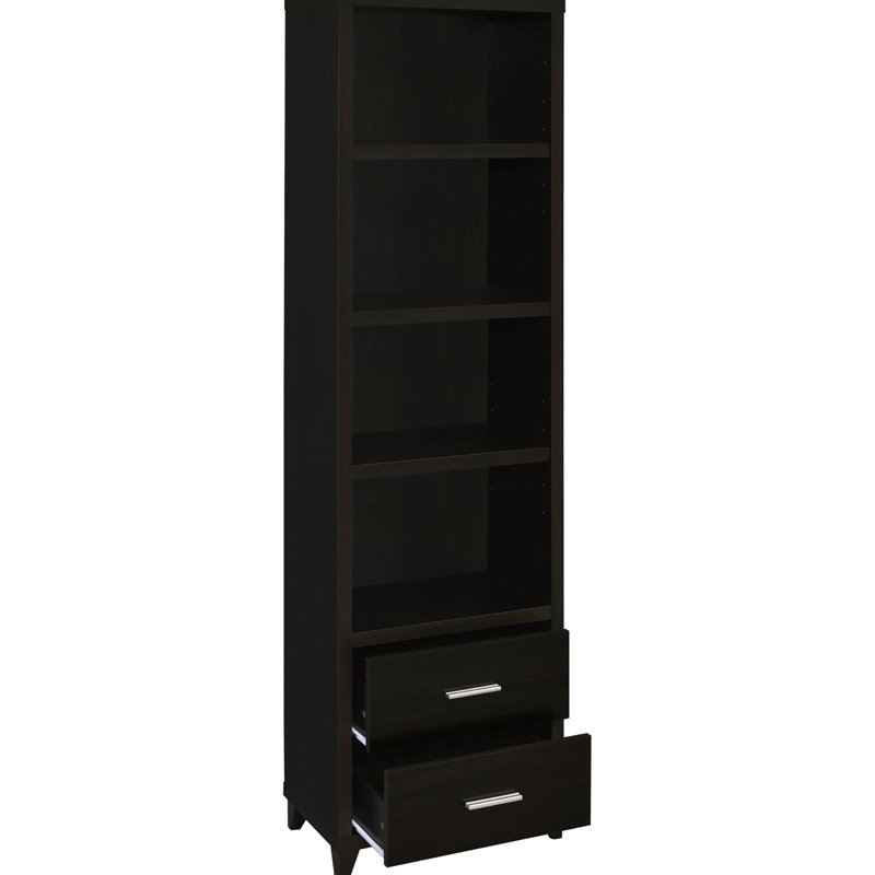 Modern Cappuccino Shelf Tower - Aesthetic And Practical Media Storage Maximize Your Potential