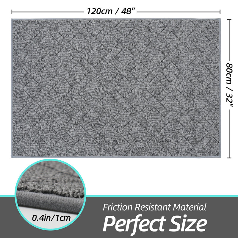 Paillasson Dioselina, Gris, L 32 po x L 48 po