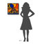 Luna Sulla Collina par Wallas - impression sur toile tendue-82143174-38234460-38234451