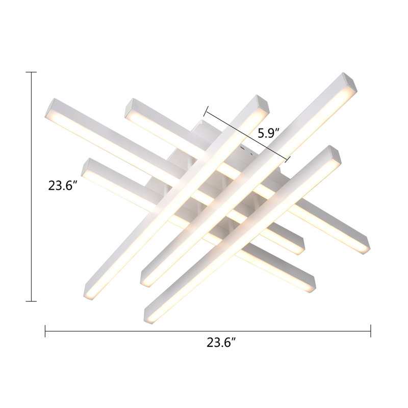Dicksonville 6.69" H x 23.6" D LED Semi Flush Mount