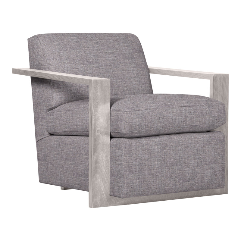 Thom Filicia Home 32" Wide Upholstered Armchair, Dove Gray, Nomad Slate