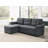 86 Inch Linen Blend Sleeper Sofa with Reversible Storage Chaise