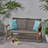 Hampton Wood + Wicker Loveseat-704129558