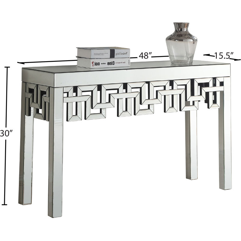 Luong 48'' Glass Console Table