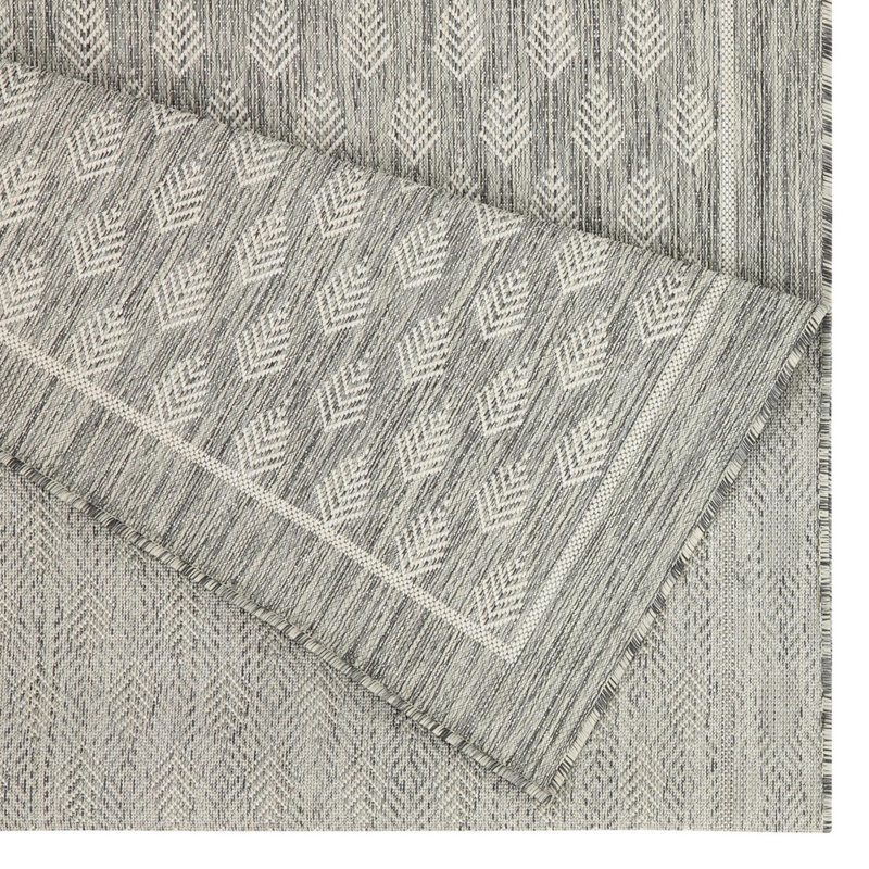 7 pi. 10 po X 10 pi. 3 po Tapis argenté - Sunshine Gchar2009, polypropylène, teinture pour patio Gchar2009 argent, et