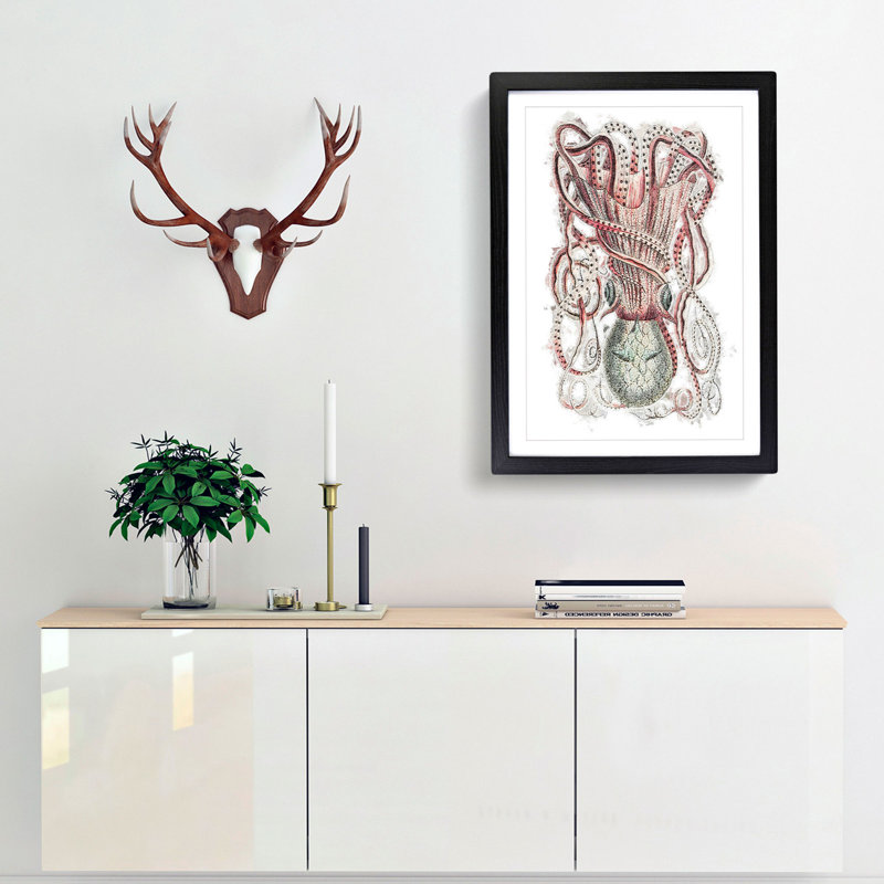 Cuttlefish by George Shaw - Framed Print, 65cm H x 48cm W x 2cm D, Black Framed