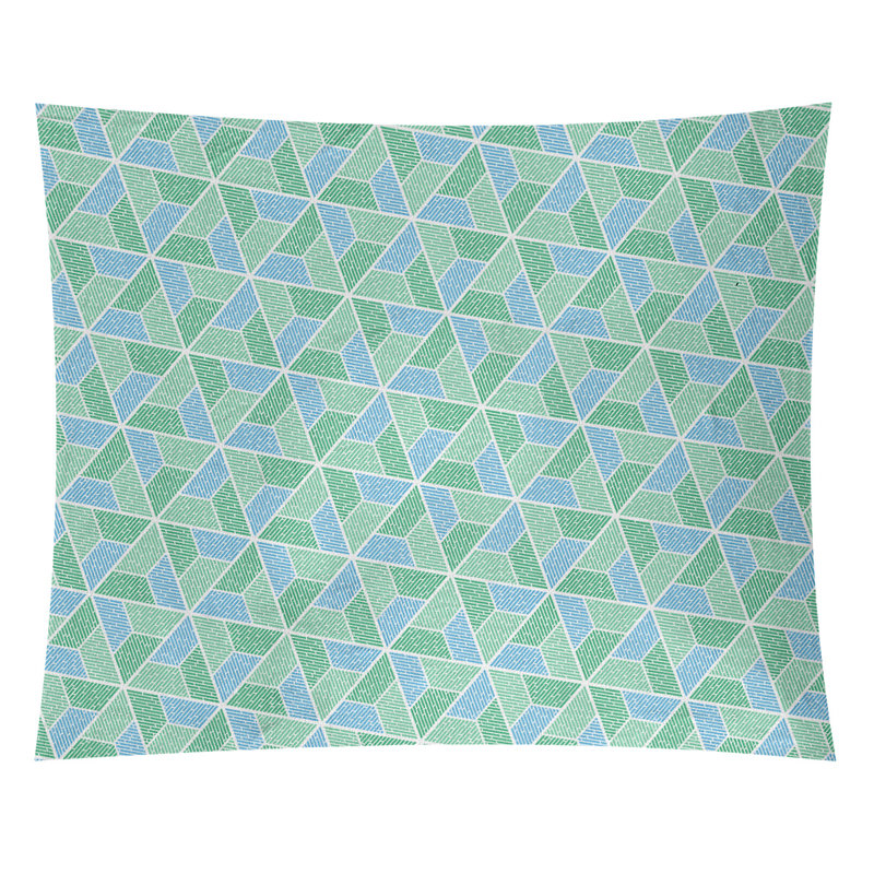 Tapisserie «Kitterman Trapezoids» par Katelyn Elizabeth, H 27,5 po x l 37,5 po, Intérieur