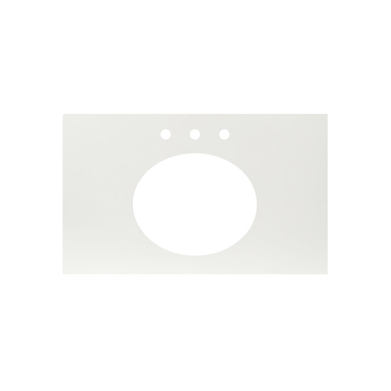 Plateau de meuble-lavabo simple 36,5 po, Perle