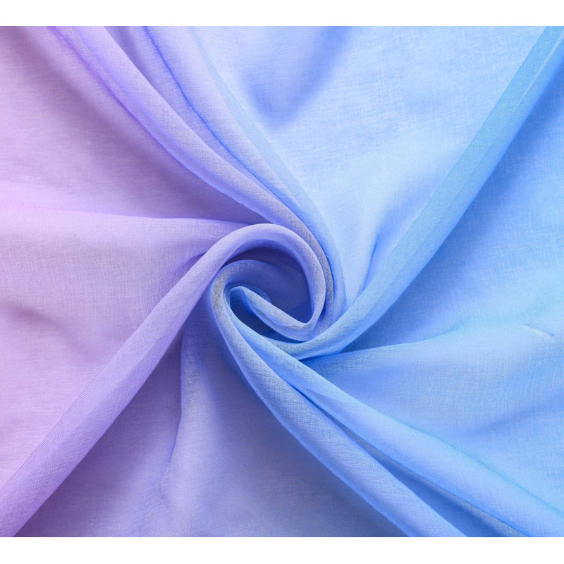 2 panneaux de rideaux semi-diaphanes avec passe-tringle, Mauve / rose, L 57 po x L 63 po