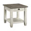 Table d'appoint 1 pièce avec tiroir et tablette inférieure en bois-1795214692