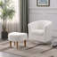 Fauteuil demi-tonneau pivotant avec repose-pieds Sharolynn-378484800