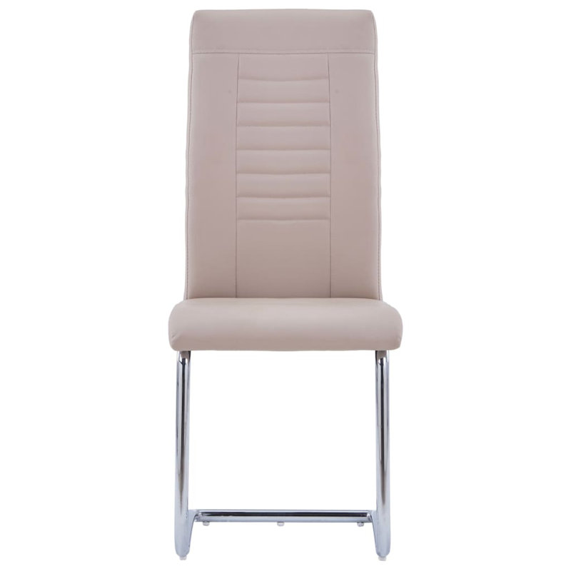 Bindvasini 45cm H Upholstered Cantilever Chair, Cappuccino
