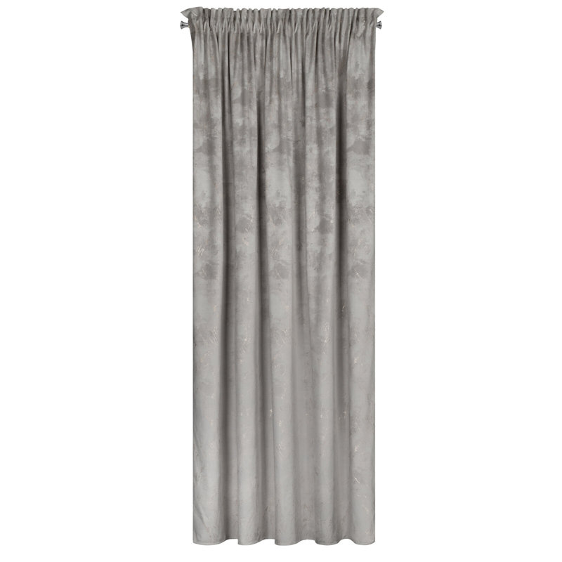 Theophilos Blackout Curtains Single Panel, Silver