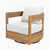 Coussin blanc clair / structure beige