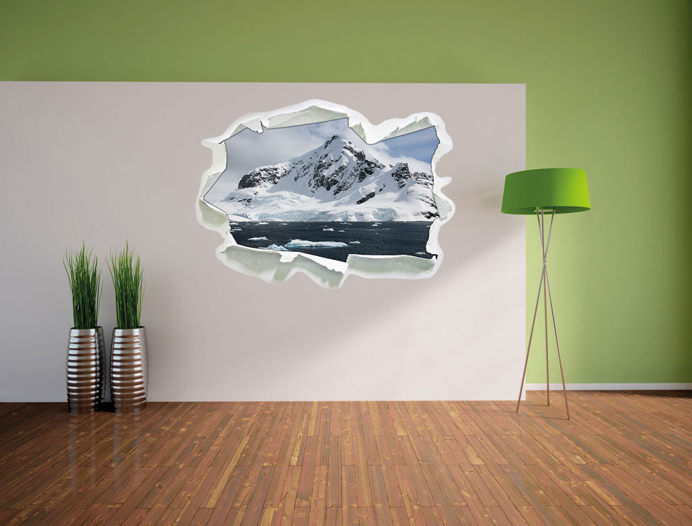 Wandtattoo Schneebedeckte Bergspitze