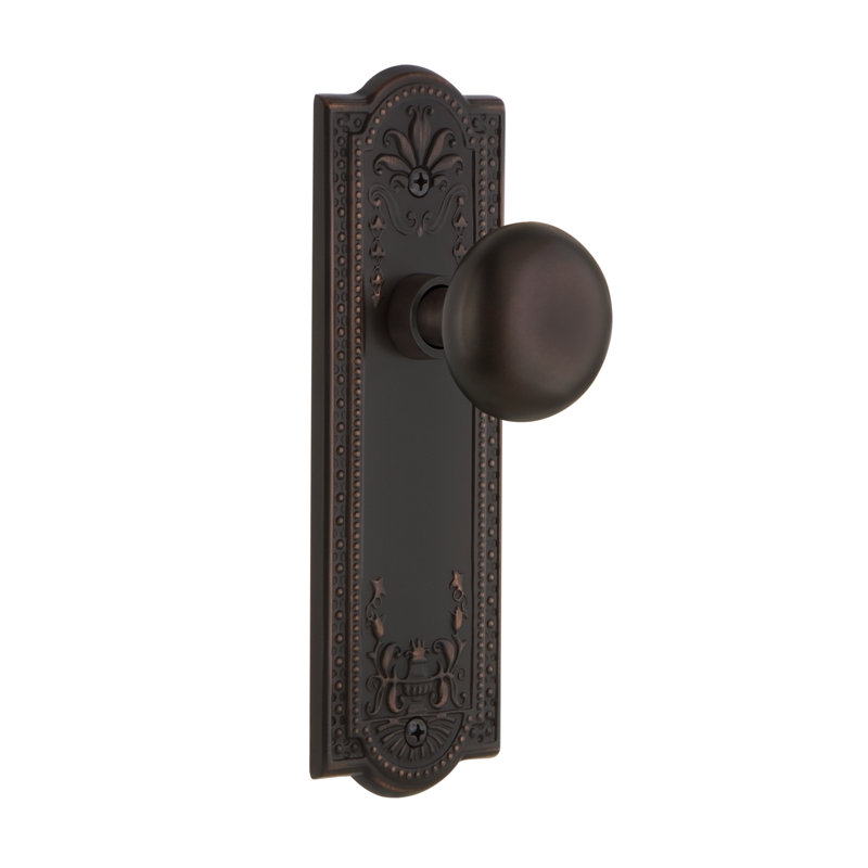 Meadows Plate with New York Door Knob, Timeless Bronze