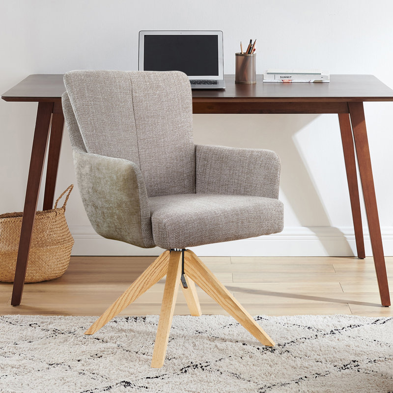 Chaise de bureau Bernab, Lin brun
