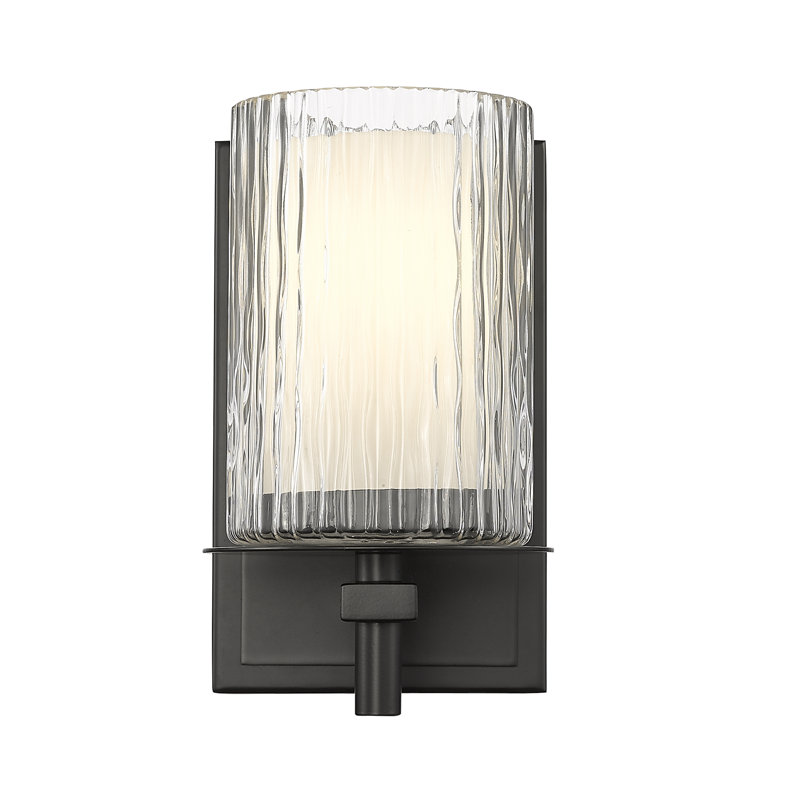 Applique murale 1 lumière Roddrick en noir mat, Noir mat