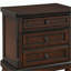 Table de chevet classique avec placage de bouleau brun