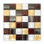 12" x 12" Glass and Metal Grid Mosaic Wall Tile