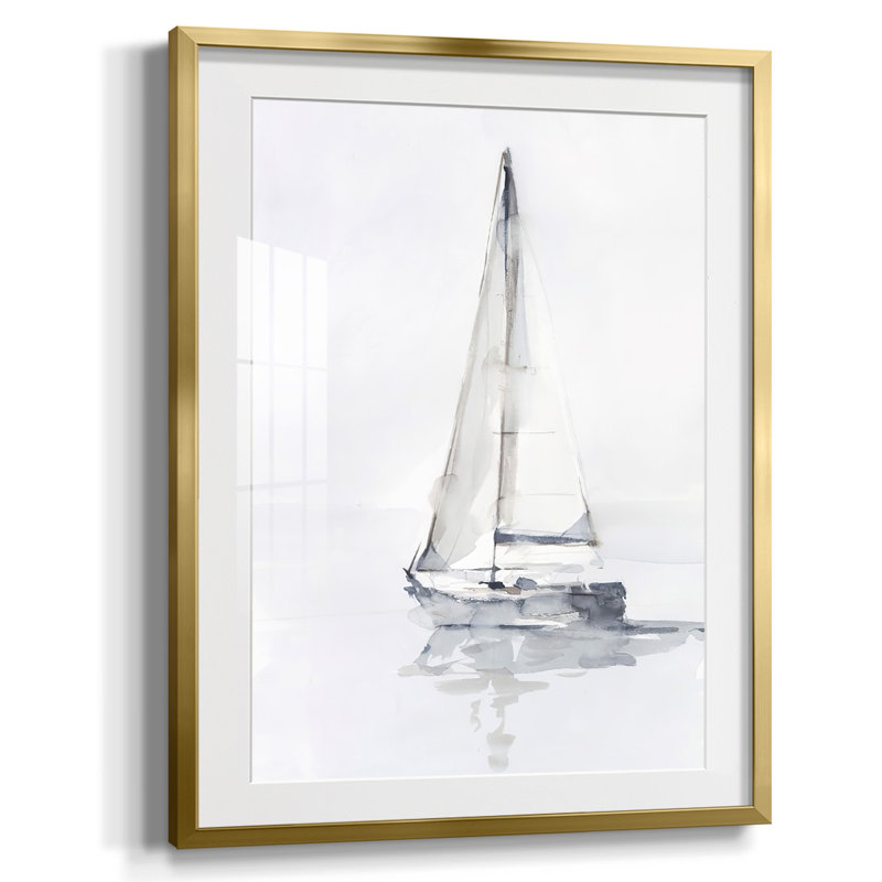 «Inkwell Intersect II», reproduction encadrée, Blanc, Papier avec cadre doré