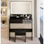 31" x 20" Extra Large LED Mirror Makeup Vanity Table + Soft Cushion Stool Suit, Touch Switch, 3 colours, Adjustable Brightness, Large Capacity Storage, Compact Dressing Table Suitable For Small Space