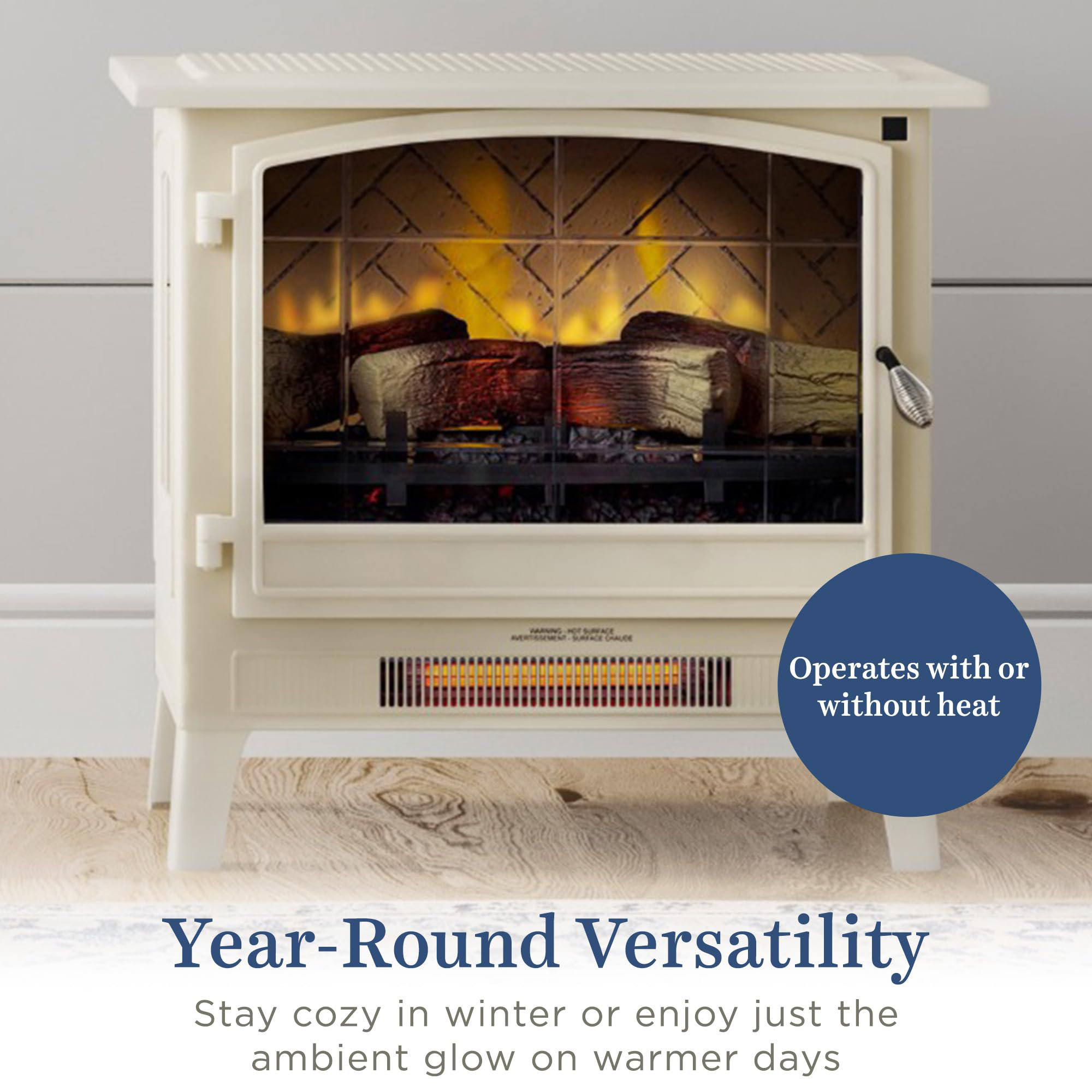 Country Living Smart Infrared Electric Fireplace Stove Heater - Thumbnail 5