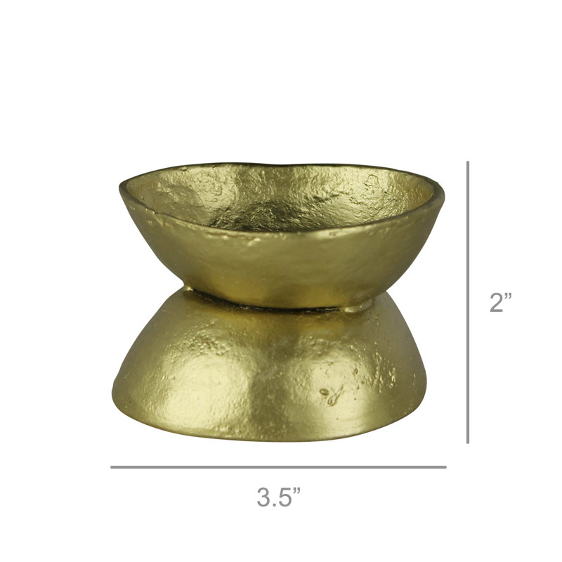 2'' H Metal Tabletop Bowl Candleholder