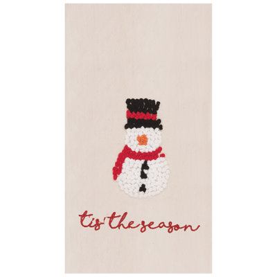 Serviette de cuisine Tis the Season Snowman