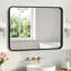 Miroir rectangulaire arrondi avec cadre en aluminium, miroir de meuble-lavabo mural, miroir d'entrée / horizontal moderne-1058386981-1058386983