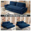 Canapé-lit escamotable de 73,2 po, canapé-lit convertible 3 en 1, causeuse multifonctionnelle-1047656520