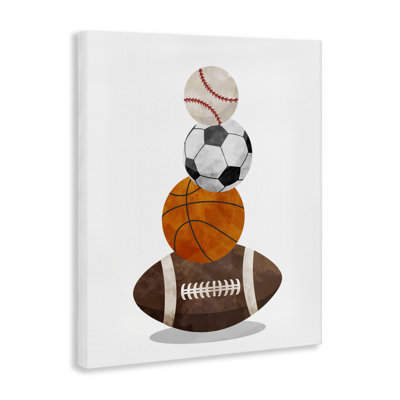 Toile de ballons de sport, design par Christine Simpson Art