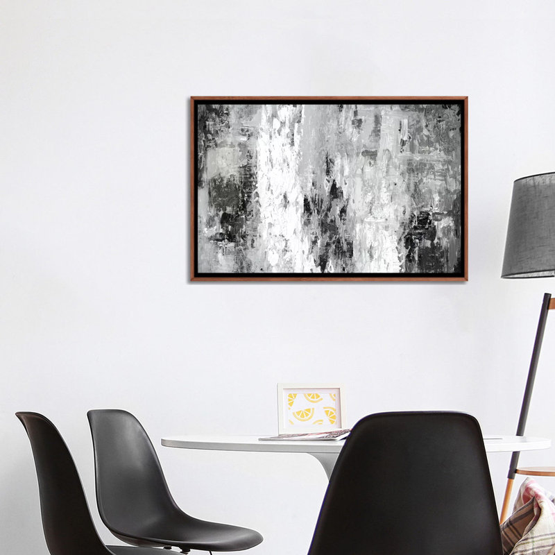 « Black And White Abstract IV by PI Studio » - Impression sur toile tendue, H 26 po x l 40 po x P 1,5 po, Impression encadrée