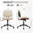 Modern Armless Home Office Chair, PU Leather Small Mid-Back Desk Chair with 4-Level Adjustable Backrest-1546993371