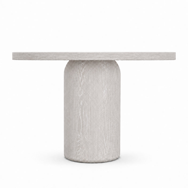 Table de salle à manger Syrah, 95.75" W x 43.50" D x 30" H, White Cerused