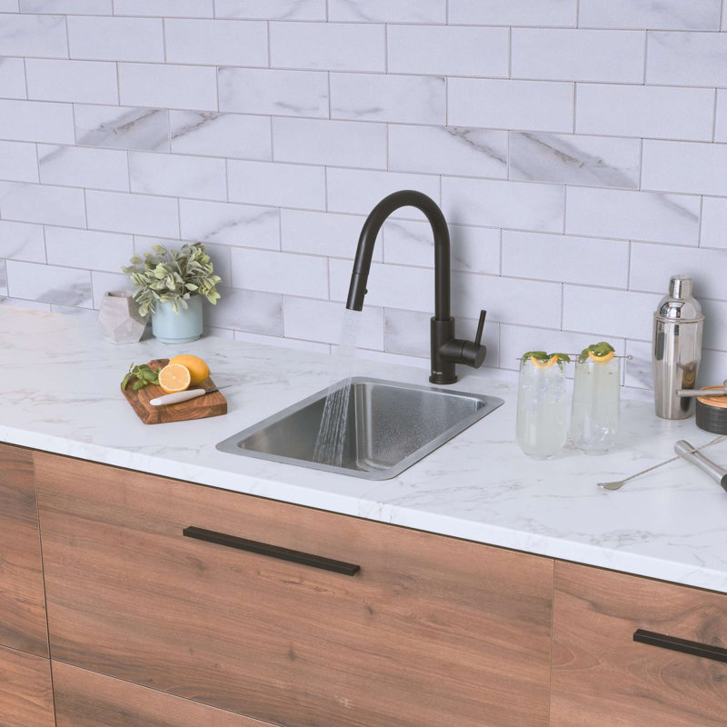 Builder Stylish Zafra S-409T 12-1/2" Undermount Stainless Steel Kitchen Sink