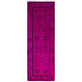 Overdyed One-of-a-Kind 3' 2" X 9' 1" Hand Knotted Area Rug