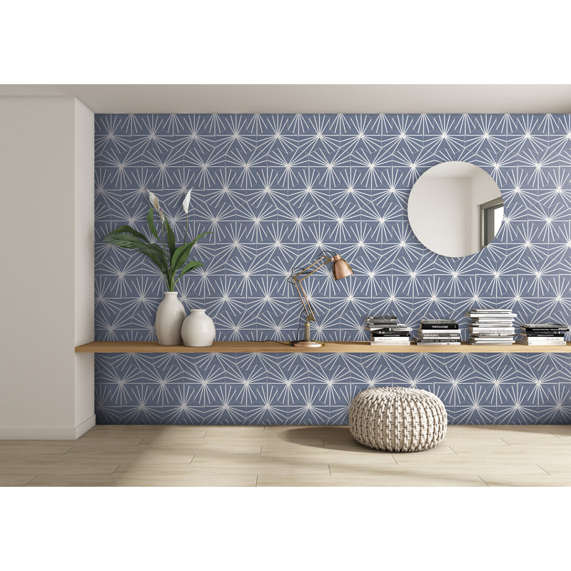 Horizon 7-3/4" x 9" Porcelain Wall & Floor Tile, Blue